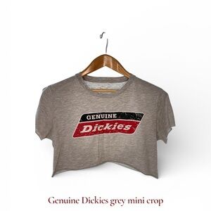 Dickies Heather Gray Crop Top with Logo
